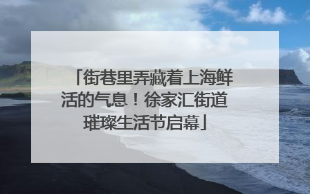 街巷里弄藏着上海鲜活的气息！徐家汇街道璀璨生活节启幕
