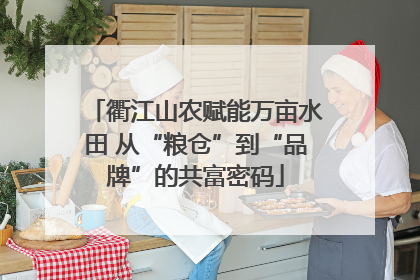 衢江山农赋能万亩水田 从“粮仓”到“品牌”的共富密码
