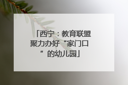 西宁：教育联盟聚力办好“家门口”的幼儿园