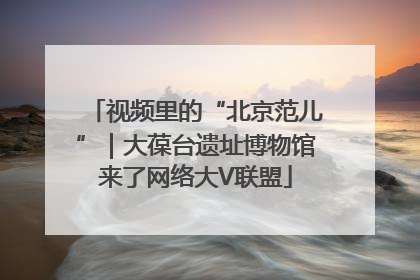 视频里的“北京范儿”｜大葆台遗址博物馆来了网络大V联盟