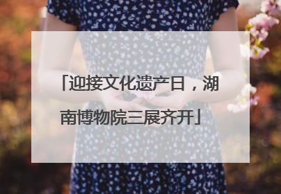 迎接文化遗产日，湖南博物院三展齐开