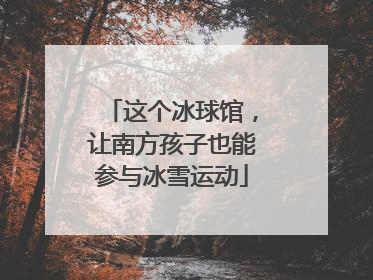 这个冰球馆，让南方孩子也能参与冰雪运动