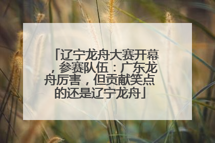 辽宁龙舟大赛开幕，参赛队伍：广东龙舟厉害，但贡献笑点的还是辽宁龙舟