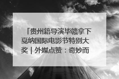 贵州籍导演毕赣拿下戛纳国际电影节特别大奖｜外媒点赞：奇妙而广阔的纯粹电影梦