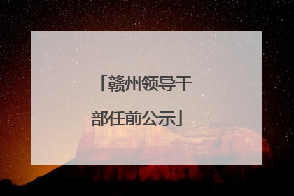 赣州领导干部任前公示