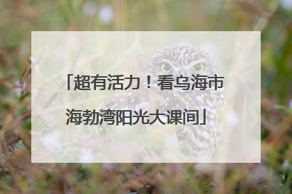 超有活力！看乌海市海勃湾阳光大课间