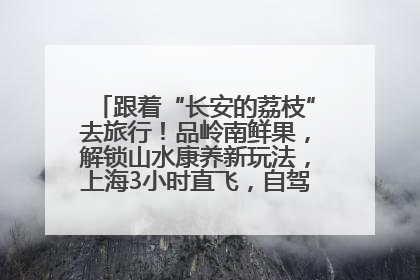 跟着“长安的荔枝”去旅行！品岭南鲜果，解锁山水康养新玩法，上海3小时直飞，自驾高速费优惠
