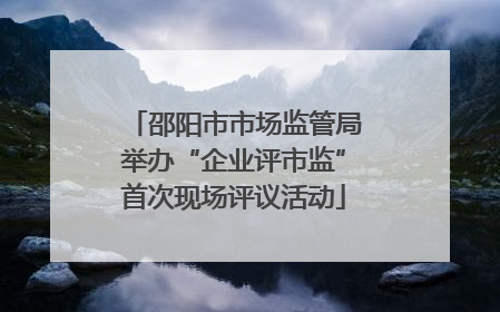 邵阳市市场监管局举办“企业评市监”首次现场评议活动