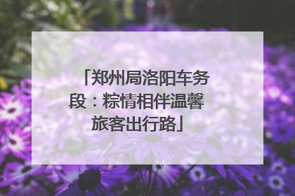 郑州局洛阳车务段：粽情相伴温馨旅客出行路