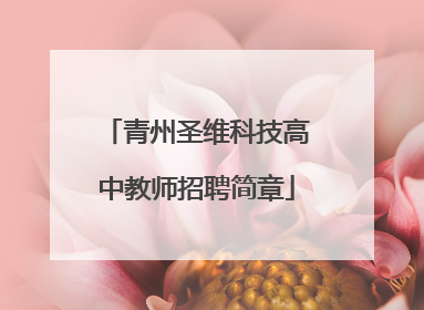 青州圣维科技高中教师招聘简章