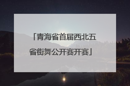 青海省首届西北五省街舞公开赛开赛