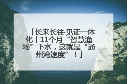 长来长往·见证一体化丨11个月“智慧渔场”下水，这就是“通州湾速度”！