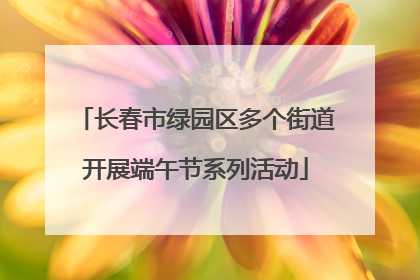 长春市绿园区多个街道开展端午节系列活动