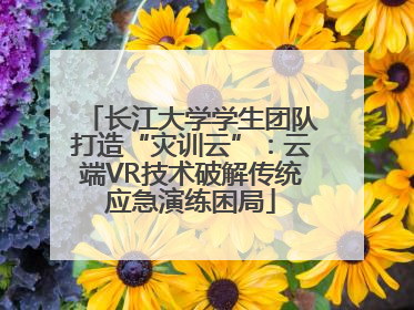 长江大学学生团队打造“灾训云”：云端VR技术破解传统应急演练困局