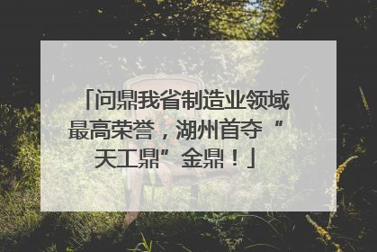 问鼎我省制造业领域最高荣誉，湖州首夺“天工鼎”金鼎！