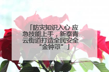 防灾知识入心 应急技能上手，新泰青云街道打造全民安全“金钟罩”