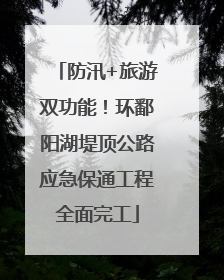 防汛+旅游双功能！环鄱阳湖堤顶公路应急保通工程全面完工
