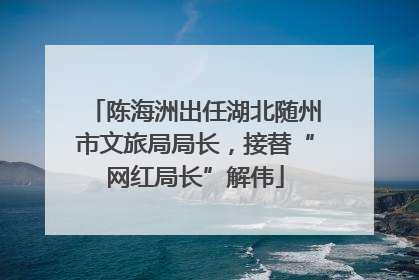 陈海洲出任湖北随州市文旅局局长，接替“网红局长”解伟