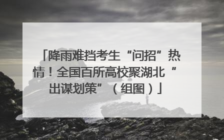 降雨难挡考生“问招”热情！全国百所高校聚湖北“出谋划策”（组图）