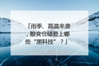 雨季、高温来袭，粮食仓储要上哪些“黑科技”？