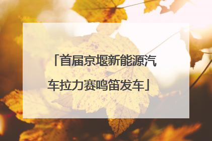 首届京堰新能源汽车拉力赛鸣笛发车