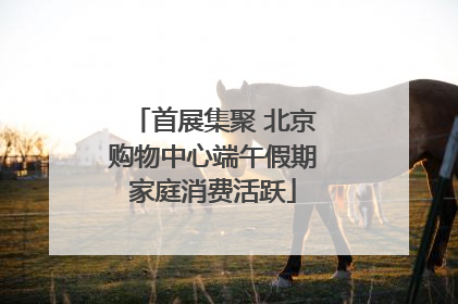 首展集聚 北京购物中心端午假期家庭消费活跃