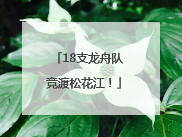 18支龙舟队竞渡松花江！