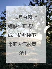1号台风“蝴蝶”正式生成！杭州接下来的天气很复杂