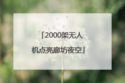 2000架无人机点亮廊坊夜空