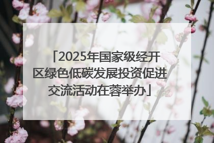 2025年国家级经开区绿色低碳发展投资促进交流活动在蓉举办