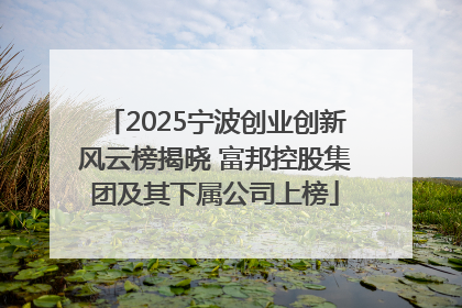 2025宁波创业创新风云榜揭晓 富邦控股集团及其下属公司上榜