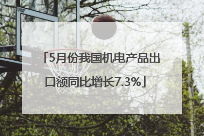 5月份我国机电产品出口额同比增长7.3%