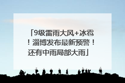 9级雷雨大风+冰雹！淄博发布最新预警！还有中雨局部大雨