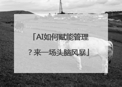 AI如何赋能管理？来一场头脑风暴