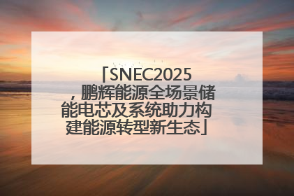 SNEC2025，鹏辉能源全场景储能电芯及系统助力构建能源转型新生态