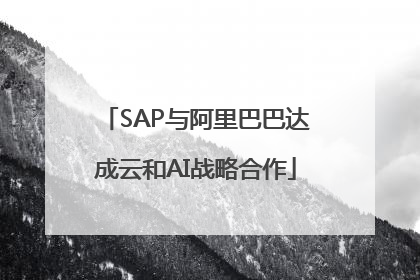 SAP与阿里巴巴达成云和AI战略合作